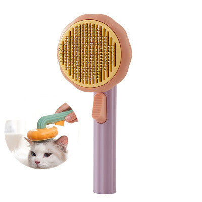 Pumpkin Pet Brush, Self-Cleaning Slicker Brush For Shedding Dog Cat Grooming Comb Removes Loose Underlayers And Tangled Hair