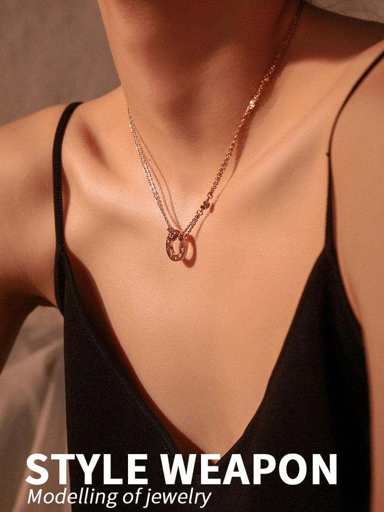 Rose Gold Short Love Necklace