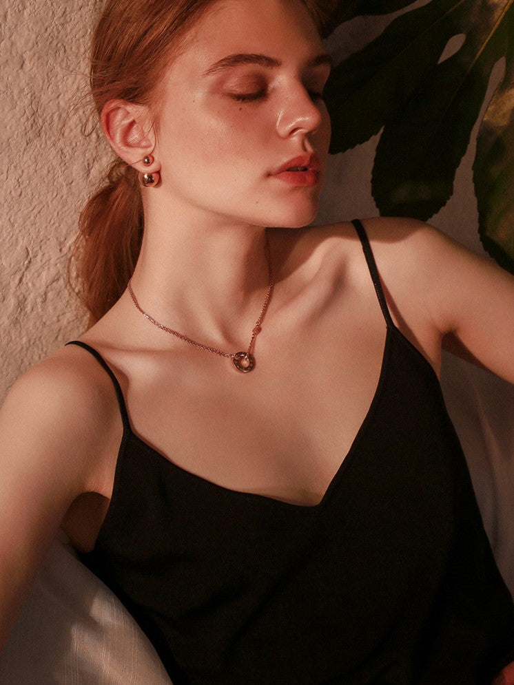 Rose Gold Short Love Necklace