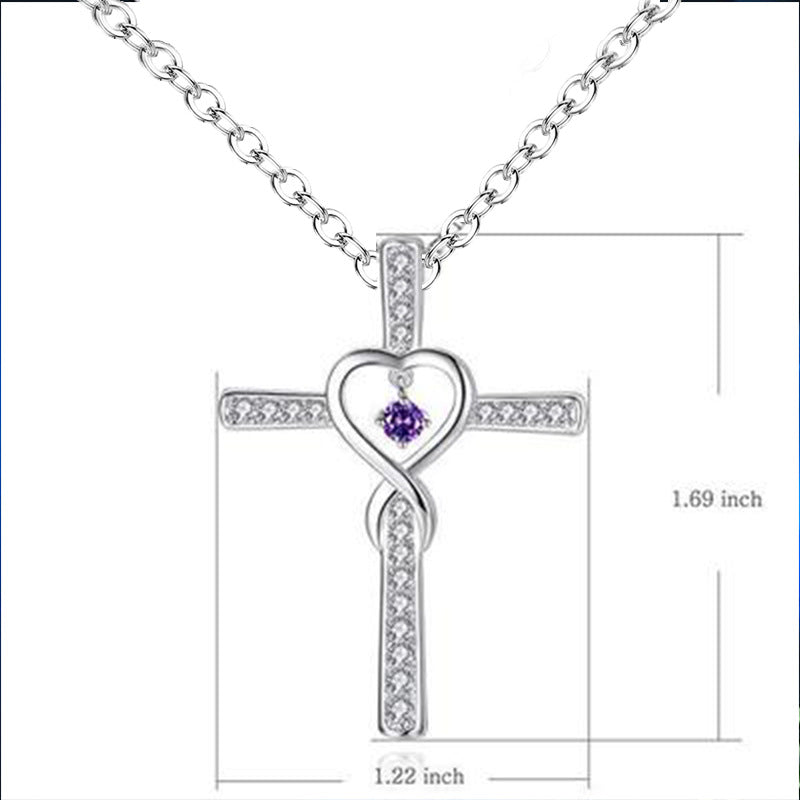 Fashion Cross Religious Belief Inlaid Zircon Pendant