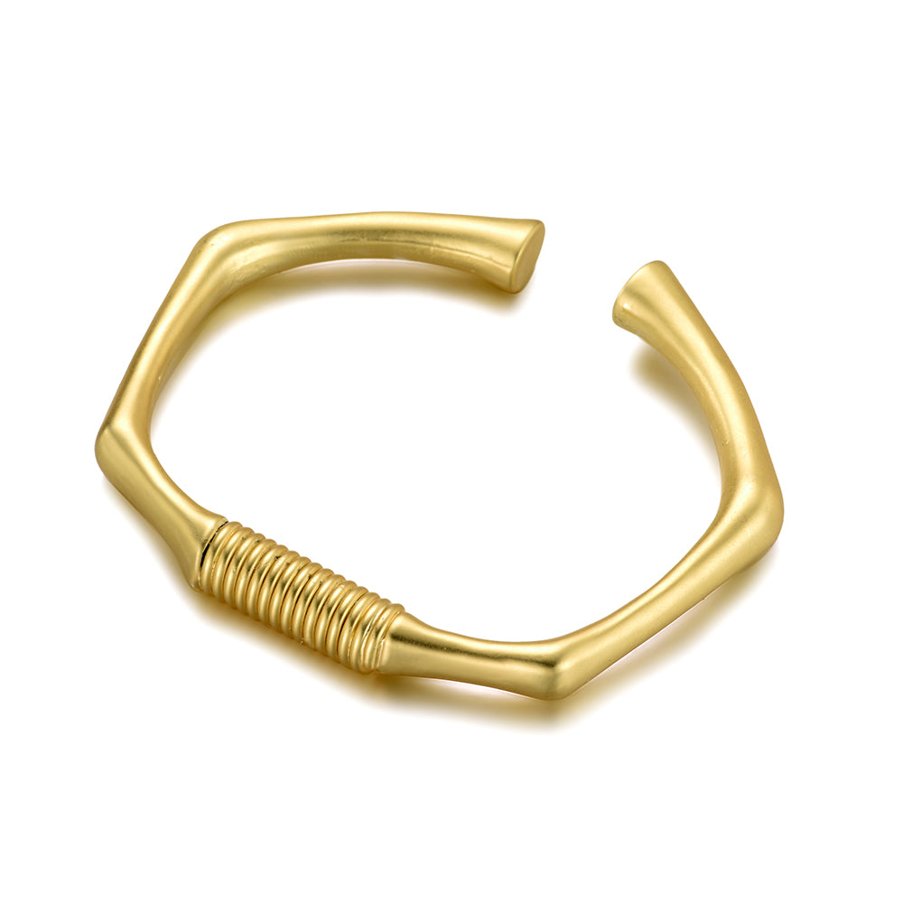 Plating Matt Gold Polygon Bracelet