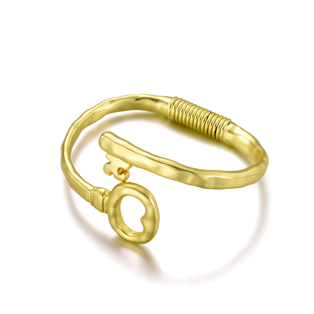 Plating Matt Gold Key Shape Bracelet