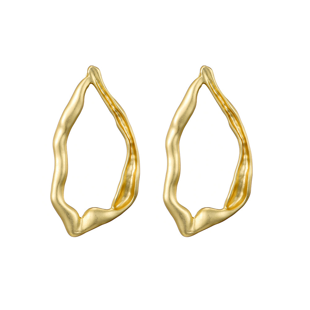 Plating Matt Gold Geometric Shape Earring