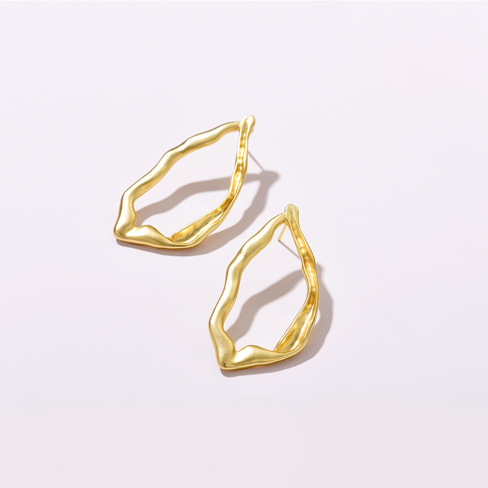 Plating Matt Gold Geometric Shape Earring