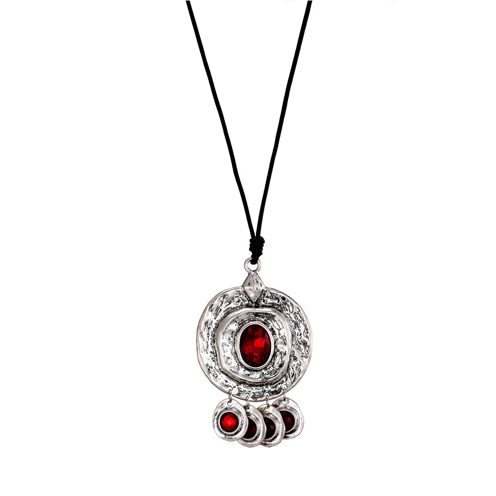 Necklace in Resin and Zinc Alloy Coated with Plating Antique silver