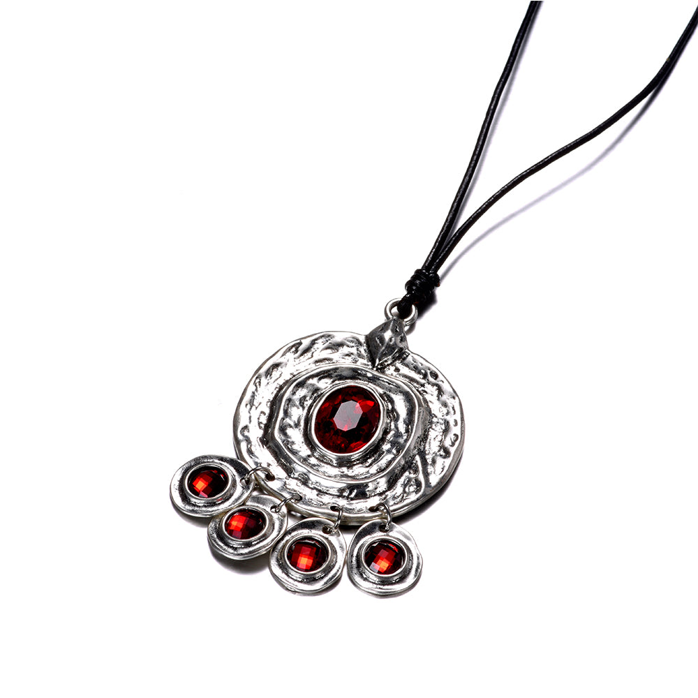 Necklace in Resin and Zinc Alloy Coated with Plating Antique silver